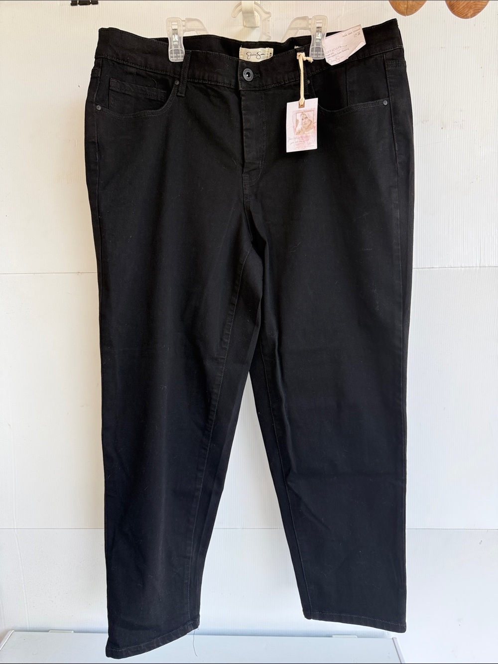 NEW JESSICA SIMPSON MIKA BEST FRIEND STRETCH JEANS SIZE 18W 18 BLACK NWT